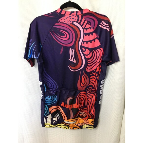 Men’s Adult AOGDA Full Zip CYCLING Short Sleeve Shirt Jersey Size L-XL Chest 42" - Picture 7 of 8